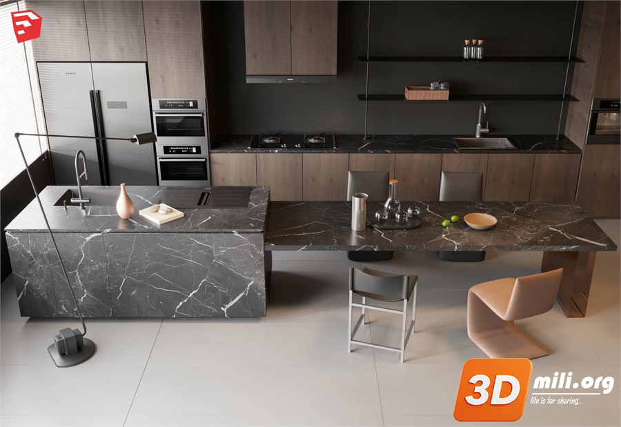 Kitchen island Skp Files
